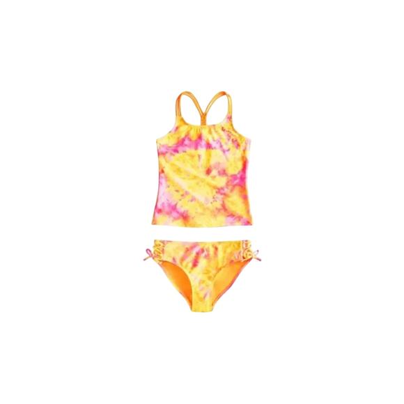 Breaking Waves Tie Dye Burst Flounce Swimsuit - Size 12 - Picture 1 of 8